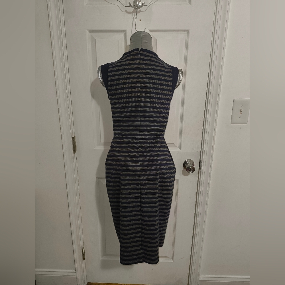 Merona Black and Gray Sheath Midi Dress Sleeveless 60 - Picture 3 of 4
